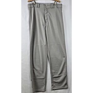 Epic Men's Baseball Softball Pants Gray Open Bottom Belted Adult 34x30 VGUC